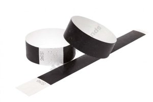 5000 Premium Black Tyvek Wristbands