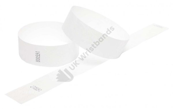 200 Plain White Tyvek Recyclaband Wristbands