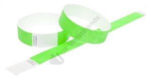 1000 Premium Neon Green Tyvek Wristbands 3/4″