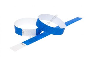 200 Premium Blue Tyvek Wristbands 3/4″