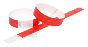 1000 Premium Red Tyvek Wristbands 3/4″