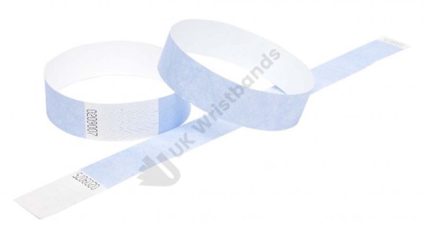 200 Premium Sky Blue Tyvek Wristbands 3/4"