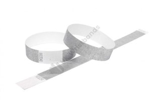 1000 Premium Silver Tyvek Wristbands 3/4″