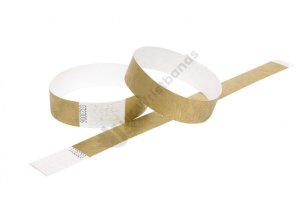 200 Premium Gold Tyvek Wristbands 3/4″