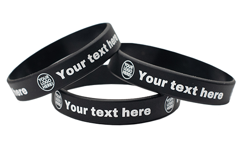 500 Custom Printed Silicon Wristbands (1 Colour Only)