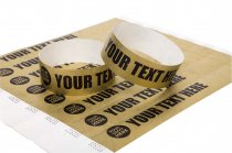 100 Premium Custom Printed Gold Tyvek Wristbands