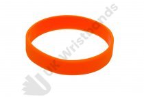 10 Orange Silicon Wristbands (PLAIN)