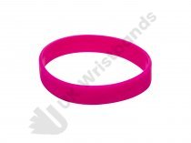 10 Pink Silicon Wristbands (PLAIN)