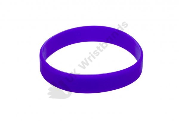 10 Purple Silicon Wristbands (PLAIN)