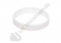 10 White Silicon Wristbands (PLAIN)