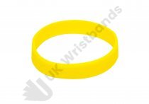 10 Yellow Silicon Wristbands (PLAIN)