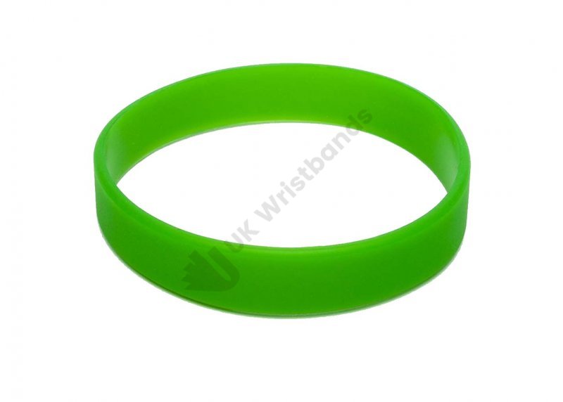 100 Green Silicon Wristbands (PLAIN)