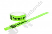 100 Printed Thermal Wristbands (Neon Green)
