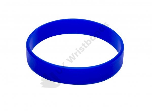 100 Royal Blue Silicon Wristbands (PLAIN)