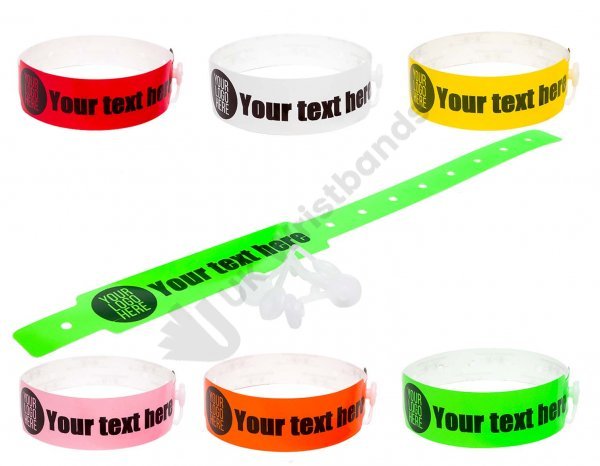 100 Thermal PRINTED wristbands (1 roll) PRINTED BY UK WRISTBANDS