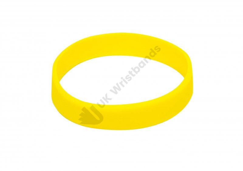 100 Yellow Silicon Wristbands (PLAIN)