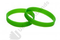 50 Green Silicon Wristbands (PLAIN)