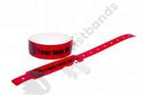 Custom Printed Red Vinyl Wristbands
