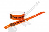100 Printed Thermal Wristbands (Orange)