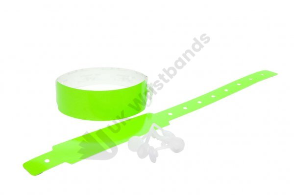 100 Plain Thermal Wristbands (Neon Green)