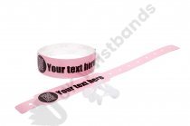 200 Printed Thermal Wristbands (Baby Pink)