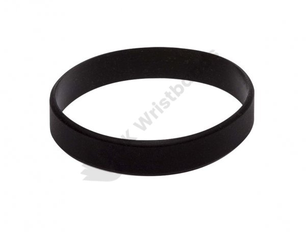 10 Black Silicon Wristbands (PLAIN)