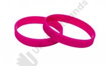 10 Pink Silicon Wristbands (PLAIN)