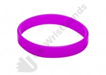 10 Violet Silicon Wristbands (PLAIN)