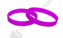 100 Violet Silicon Wristbands (PLAIN)