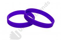 100 Purple Silicon Wristbands (PLAIN)