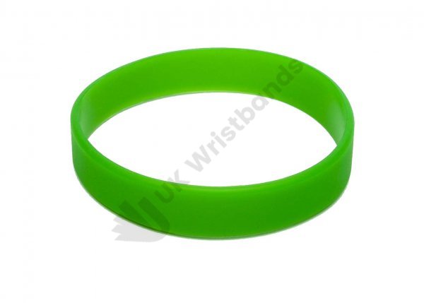 100 Green Silicon Wristbands (PLAIN)