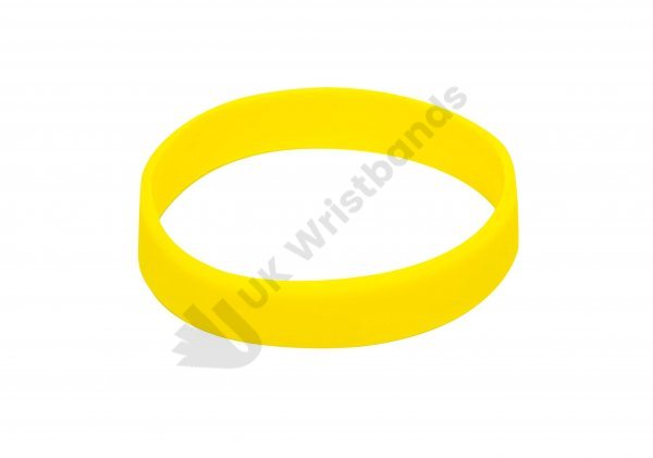 10 Yellow Silicon Wristbands (PLAIN)