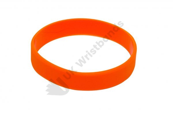 50 Orange Silicon Wristbands (PLAIN)