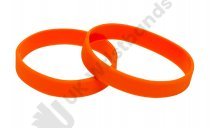 50 Orange Silicon Wristbands (PLAIN)