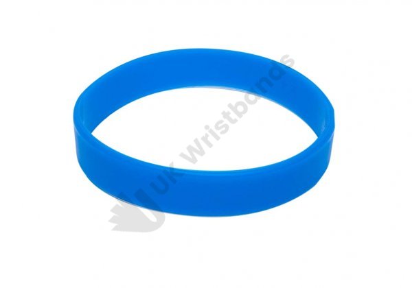 10 Sky Blue Silicon Wristbands (PLAIN)