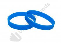 100 Sky Blue Silicon Wristbands (PLAIN)