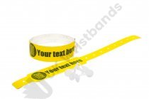 Custom Printed Yellow Vinyl Wristbands