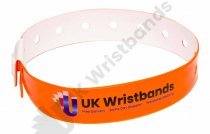 100 Custom printed Orange L Shaped Wristbands