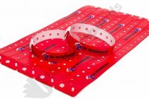 500 Custom printed Red L Shaped Wristbands