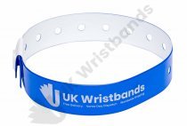 1000 Custom printed Neon Blue L Shaped Wristbands