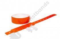 Plain Neon Orange Vinyl Wristbands