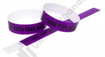 100 Premium Custom Printed Purple Tyvek Wristbands 3/4″